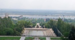 Вид с вершины Мамаева Кургана. Достопримечательности в Волгограде.